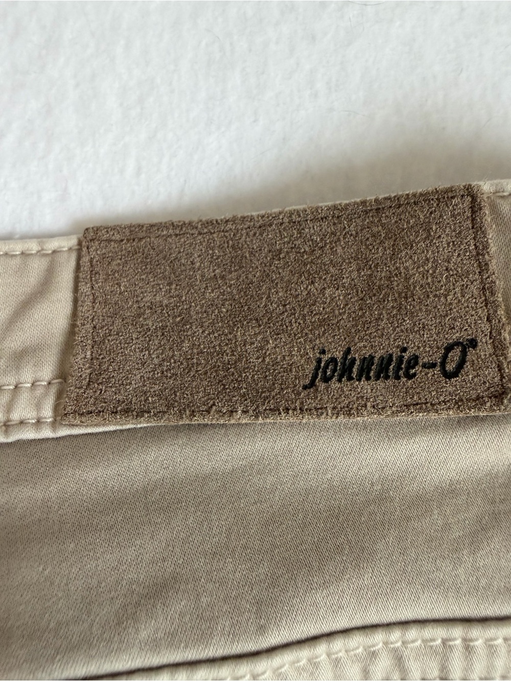 Johnnie-O Khaki Stretch Pants Mens 38x32 Tan Straight Leg Casual Chinos - Picture 7 of 15